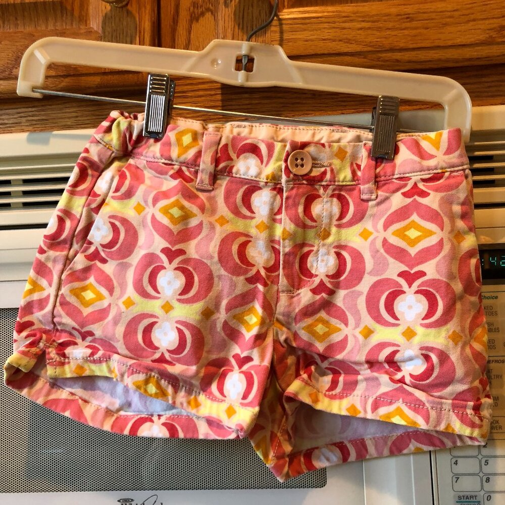 Gap Kids Print Multi-Color Shorts ,Orange and Pink, Girls 8
